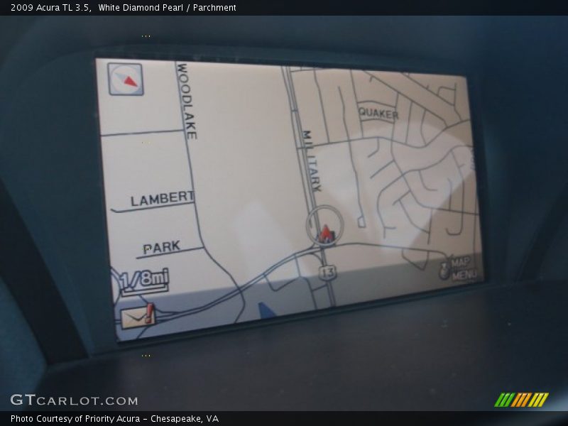 White Diamond Pearl / Parchment 2009 Acura TL 3.5