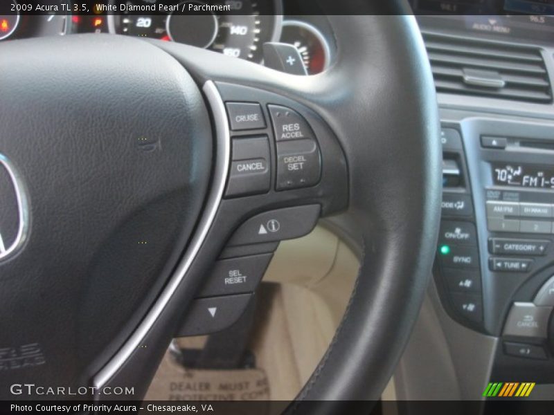 White Diamond Pearl / Parchment 2009 Acura TL 3.5