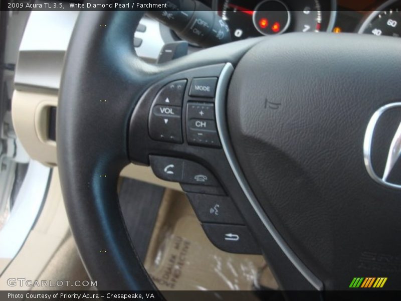 White Diamond Pearl / Parchment 2009 Acura TL 3.5