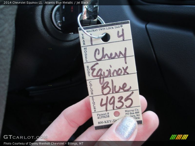 Atlantis Blue Metallic / Jet Black 2014 Chevrolet Equinox LS