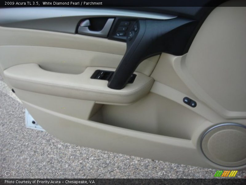 White Diamond Pearl / Parchment 2009 Acura TL 3.5