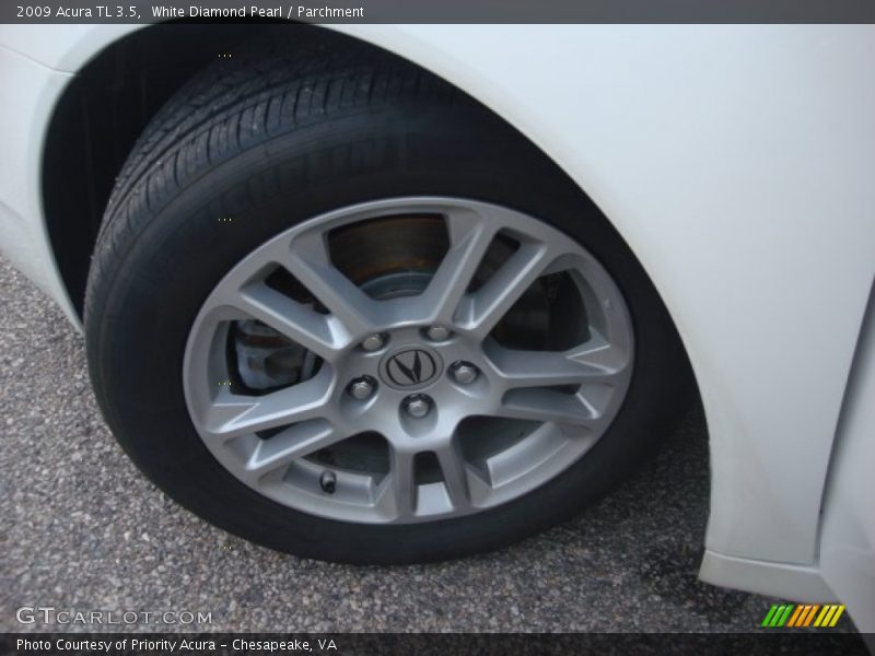 White Diamond Pearl / Parchment 2009 Acura TL 3.5