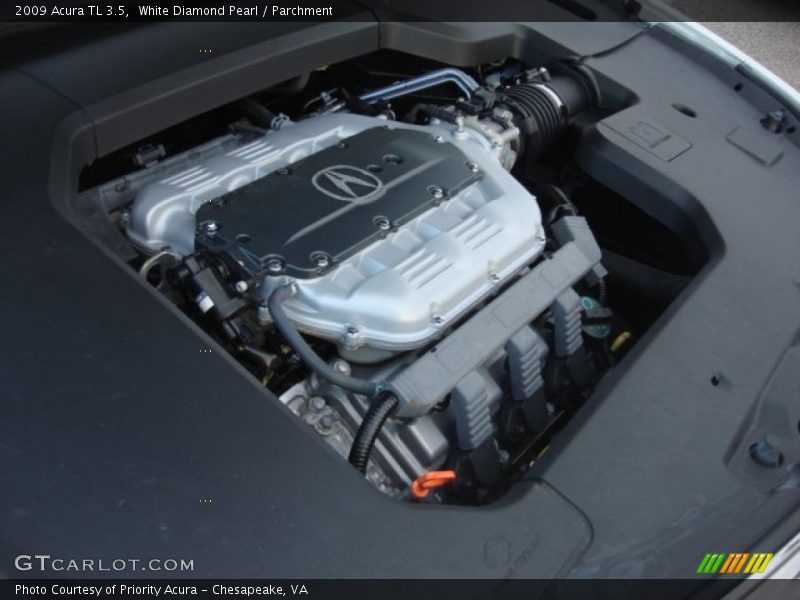 White Diamond Pearl / Parchment 2009 Acura TL 3.5