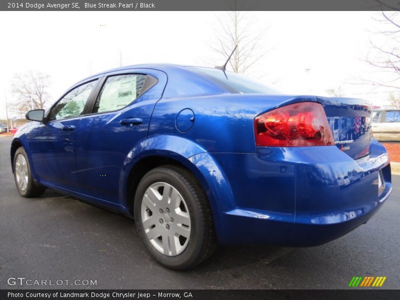 Blue Streak Pearl / Black 2014 Dodge Avenger SE