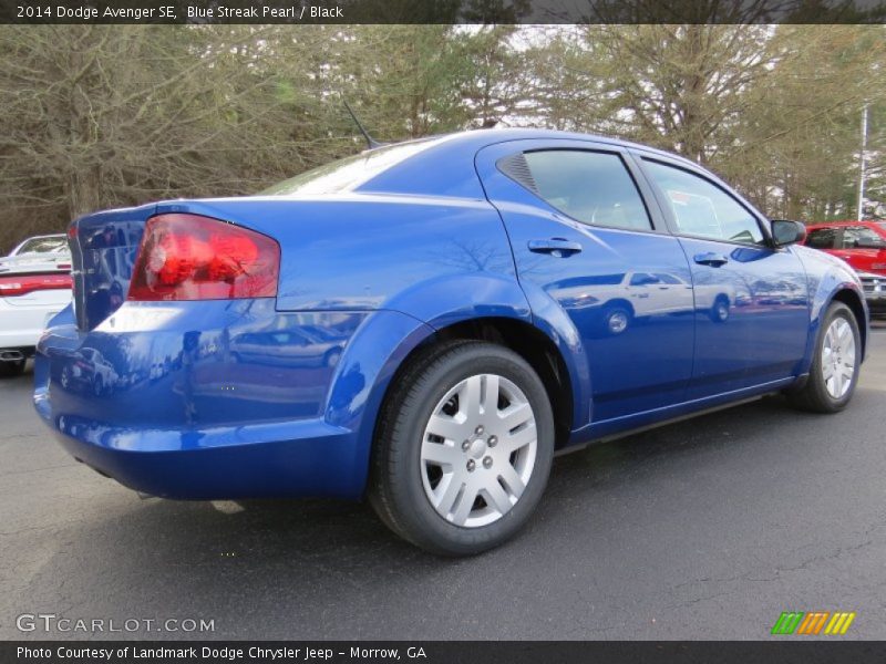Blue Streak Pearl / Black 2014 Dodge Avenger SE