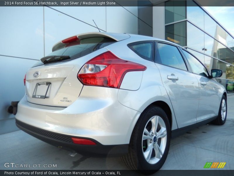 Ingot Silver / Medium Light Stone 2014 Ford Focus SE Hatchback