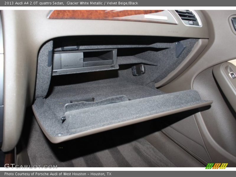 Glacier White Metallic / Velvet Beige/Black 2013 Audi A4 2.0T quattro Sedan