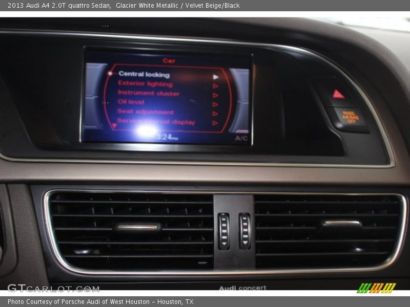 Glacier White Metallic / Velvet Beige/Black 2013 Audi A4 2.0T quattro Sedan