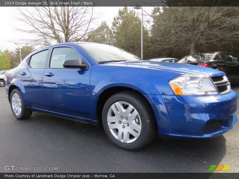 Blue Streak Pearl / Black 2014 Dodge Avenger SE