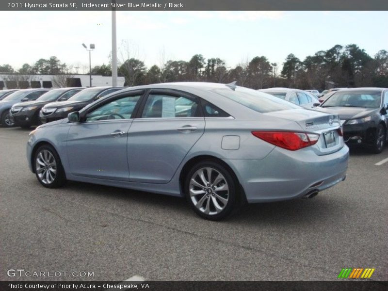 Iridescent Silver Blue Metallic / Black 2011 Hyundai Sonata SE