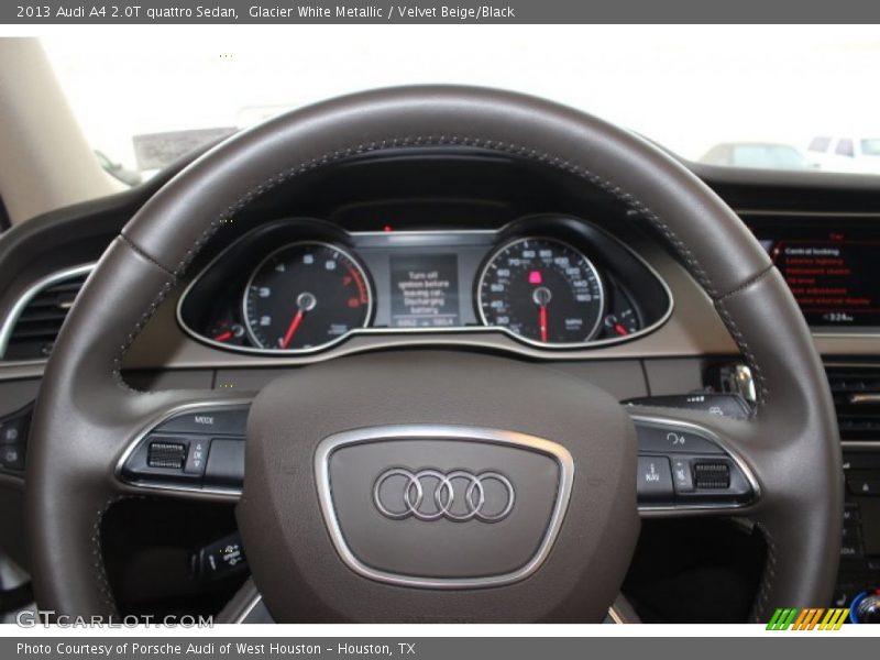 Glacier White Metallic / Velvet Beige/Black 2013 Audi A4 2.0T quattro Sedan