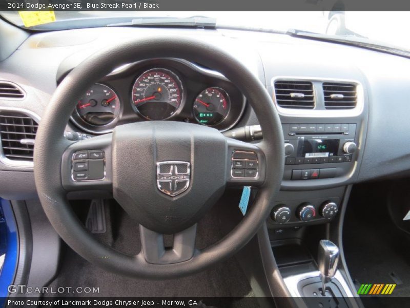 Blue Streak Pearl / Black 2014 Dodge Avenger SE