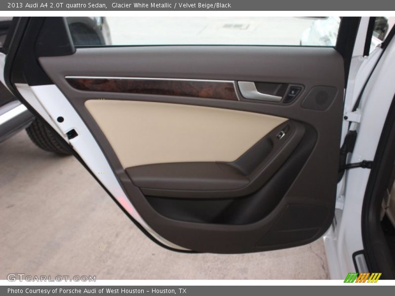 Glacier White Metallic / Velvet Beige/Black 2013 Audi A4 2.0T quattro Sedan