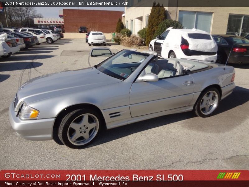 Brilliant Silver Metallic / Ash 2001 Mercedes-Benz SL 500 Roadster