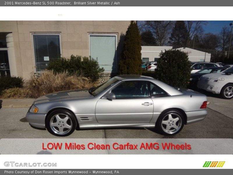 Brilliant Silver Metallic / Ash 2001 Mercedes-Benz SL 500 Roadster