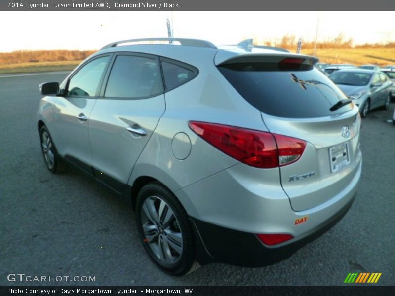 Diamond Silver / Black 2014 Hyundai Tucson Limited AWD