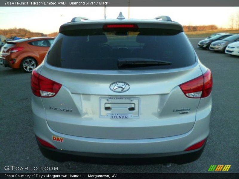 Diamond Silver / Black 2014 Hyundai Tucson Limited AWD
