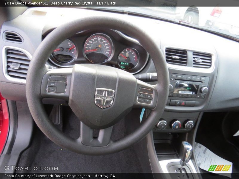 Deep Cherry Red Crystal Pearl / Black 2014 Dodge Avenger SE