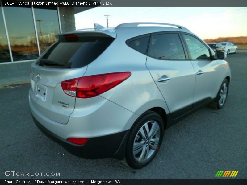 Diamond Silver / Black 2014 Hyundai Tucson Limited AWD