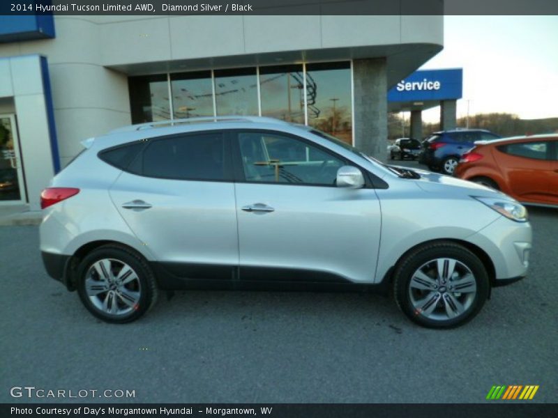 Diamond Silver / Black 2014 Hyundai Tucson Limited AWD
