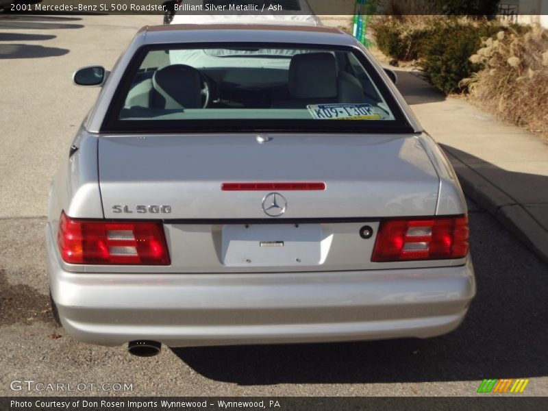 Brilliant Silver Metallic / Ash 2001 Mercedes-Benz SL 500 Roadster