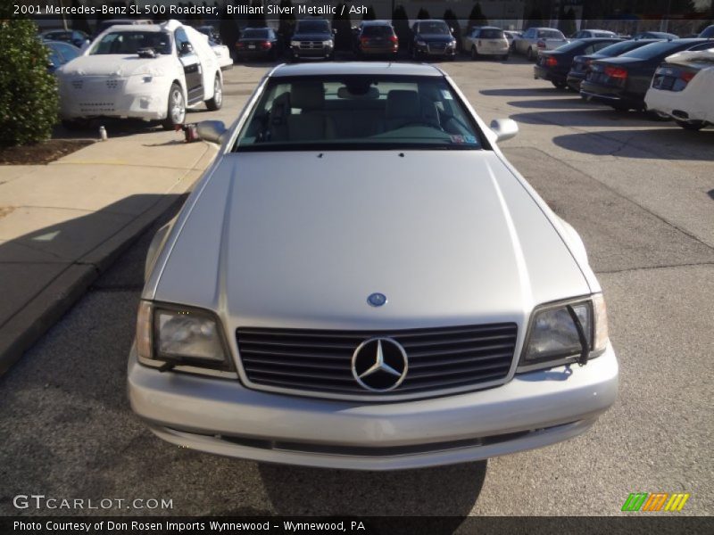 Brilliant Silver Metallic / Ash 2001 Mercedes-Benz SL 500 Roadster