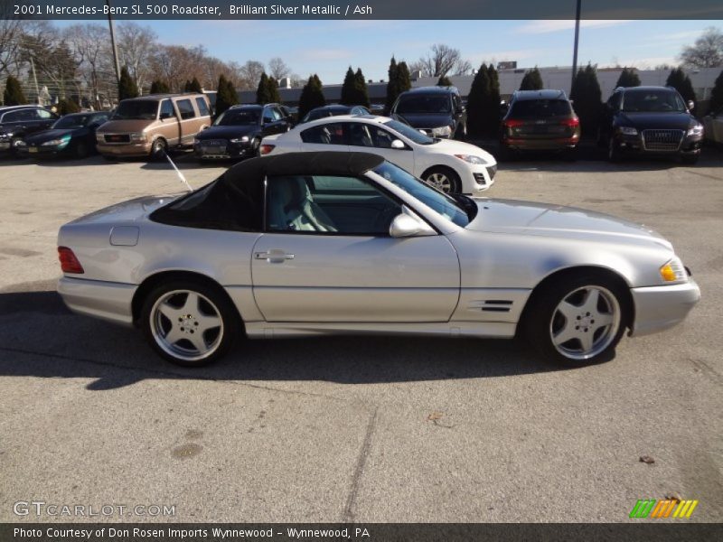 Brilliant Silver Metallic / Ash 2001 Mercedes-Benz SL 500 Roadster