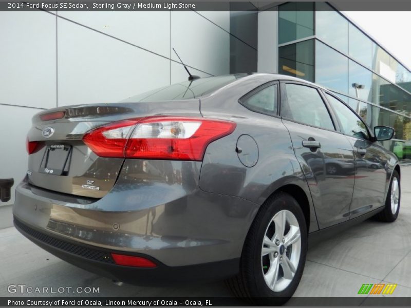 Sterling Gray / Medium Light Stone 2014 Ford Focus SE Sedan