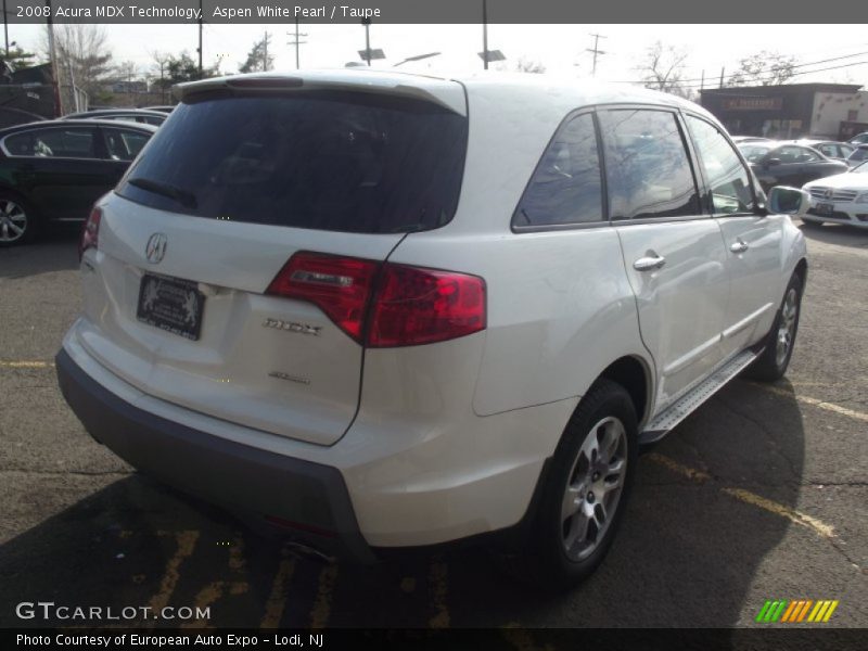 Aspen White Pearl / Taupe 2008 Acura MDX Technology