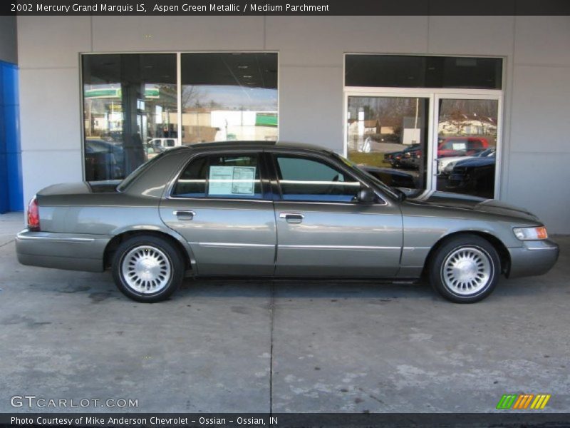 Aspen Green Metallic / Medium Parchment 2002 Mercury Grand Marquis LS