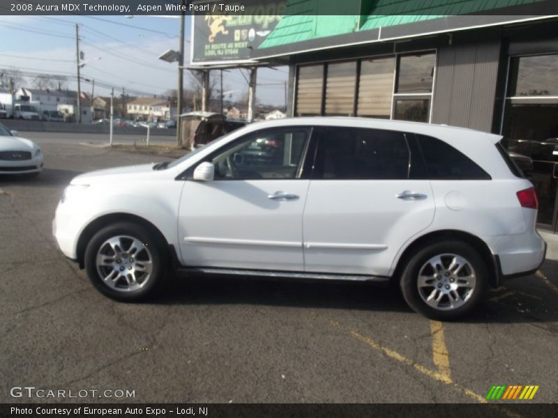 Aspen White Pearl / Taupe 2008 Acura MDX Technology