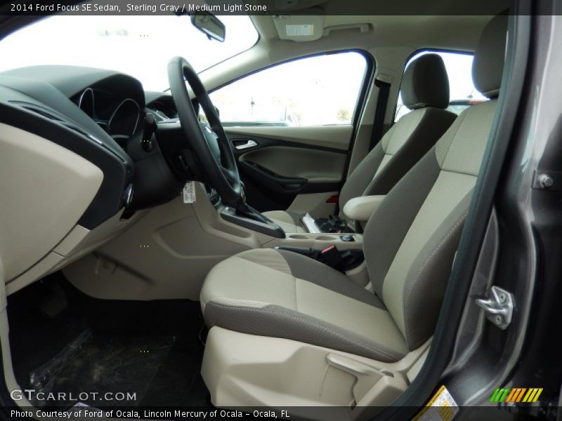 Sterling Gray / Medium Light Stone 2014 Ford Focus SE Sedan