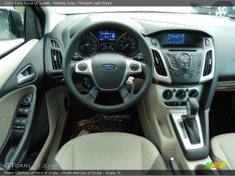 Sterling Gray / Medium Light Stone 2014 Ford Focus SE Sedan