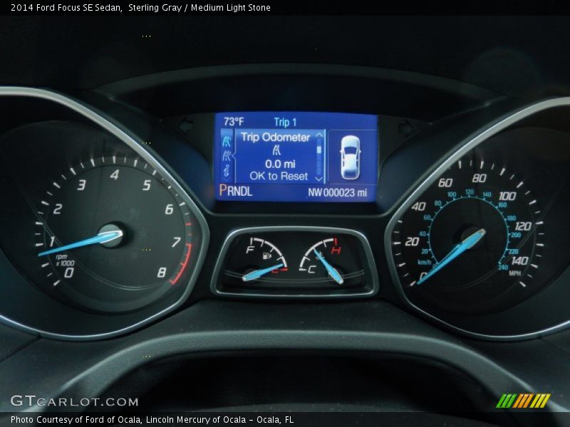 Sterling Gray / Medium Light Stone 2014 Ford Focus SE Sedan