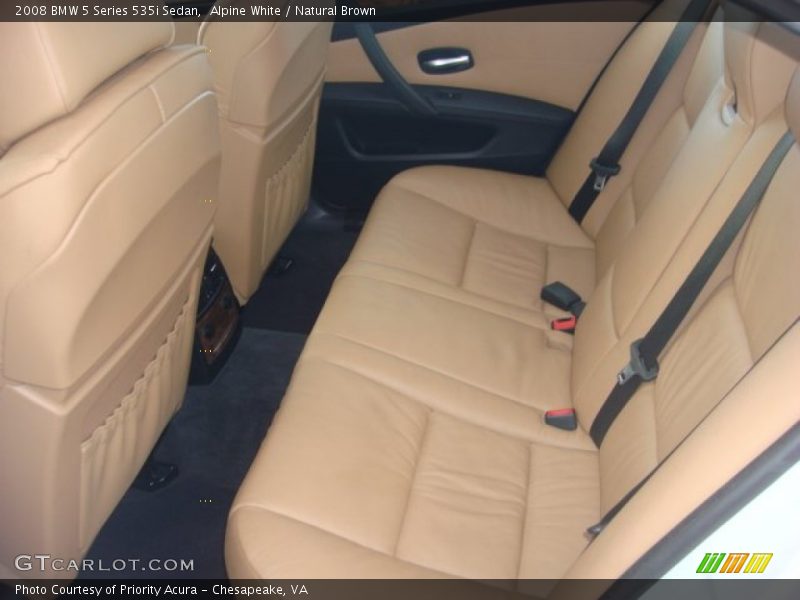 Alpine White / Natural Brown 2008 BMW 5 Series 535i Sedan