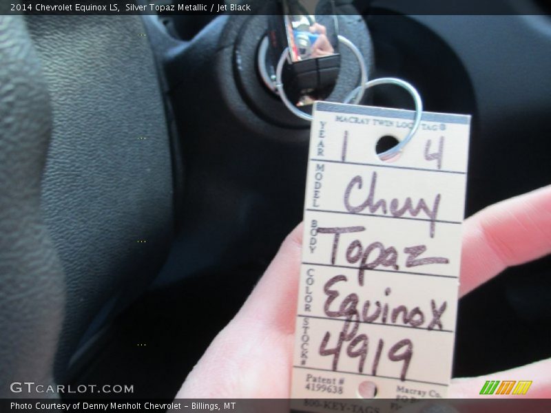 Silver Topaz Metallic / Jet Black 2014 Chevrolet Equinox LS