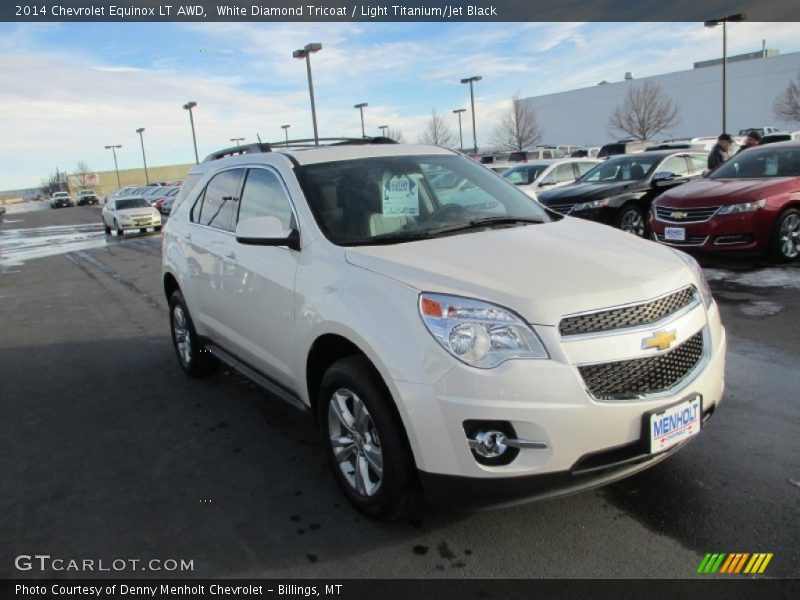 White Diamond Tricoat / Light Titanium/Jet Black 2014 Chevrolet Equinox LT AWD