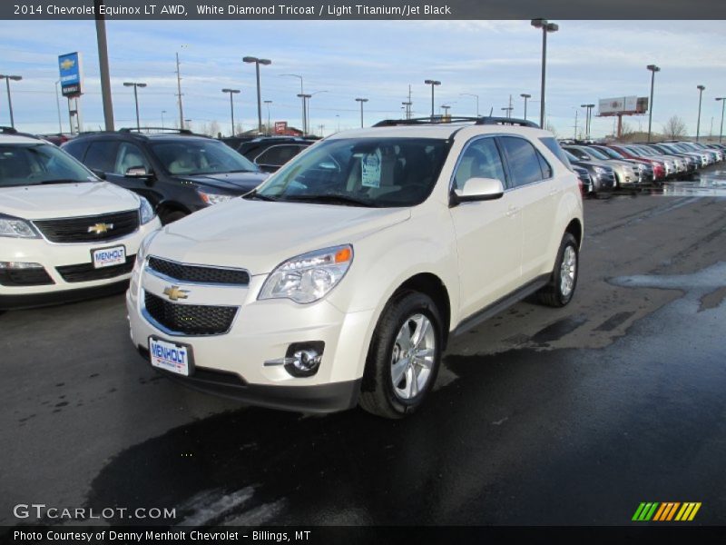 White Diamond Tricoat / Light Titanium/Jet Black 2014 Chevrolet Equinox LT AWD