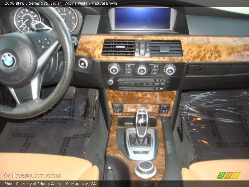 Alpine White / Natural Brown 2008 BMW 5 Series 535i Sedan