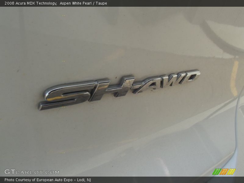 Aspen White Pearl / Taupe 2008 Acura MDX Technology