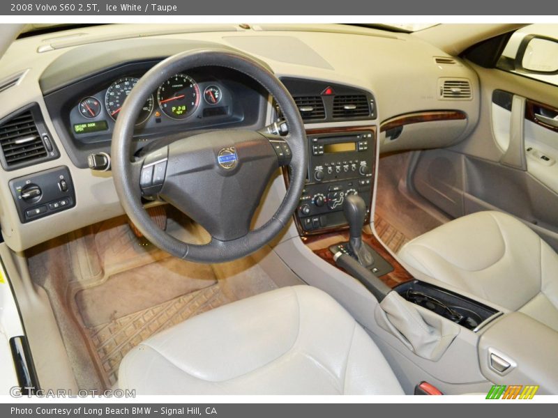 Ice White / Taupe 2008 Volvo S60 2.5T