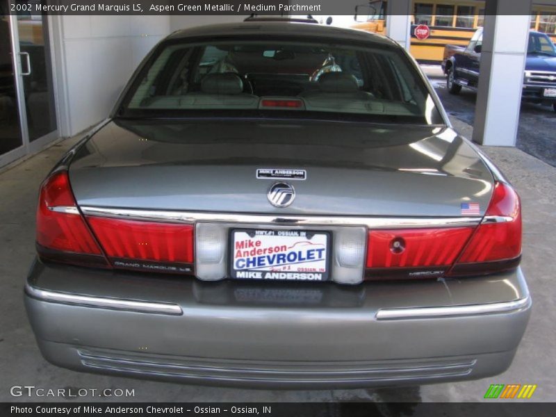 Aspen Green Metallic / Medium Parchment 2002 Mercury Grand Marquis LS