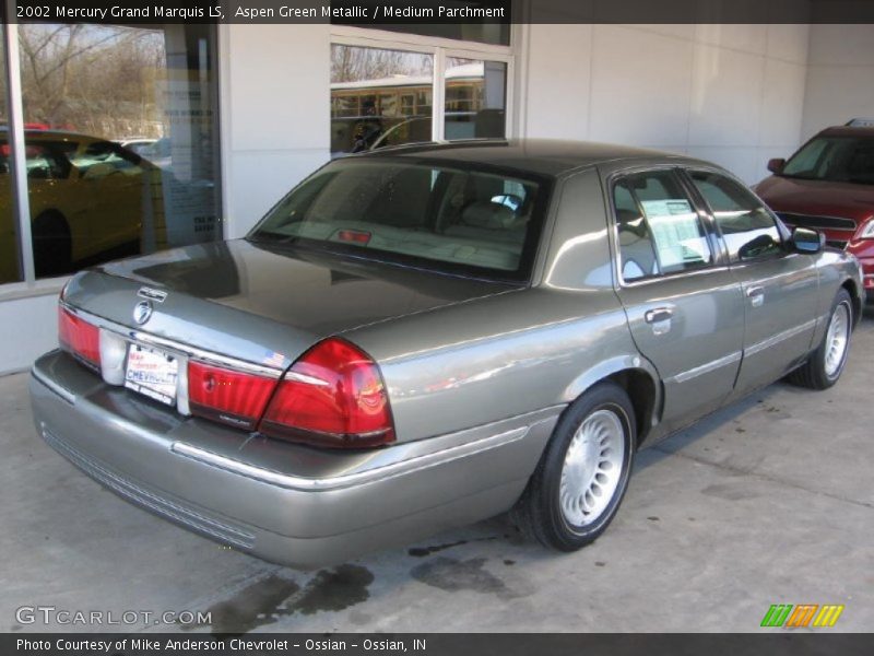 Aspen Green Metallic / Medium Parchment 2002 Mercury Grand Marquis LS