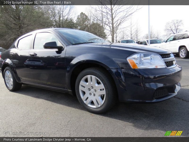 True Blue Pearl / Black 2014 Dodge Avenger SE