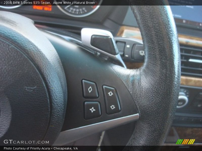 Alpine White / Natural Brown 2008 BMW 5 Series 535i Sedan