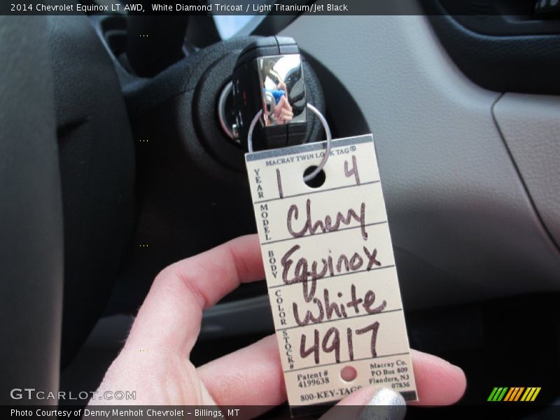 White Diamond Tricoat / Light Titanium/Jet Black 2014 Chevrolet Equinox LT AWD