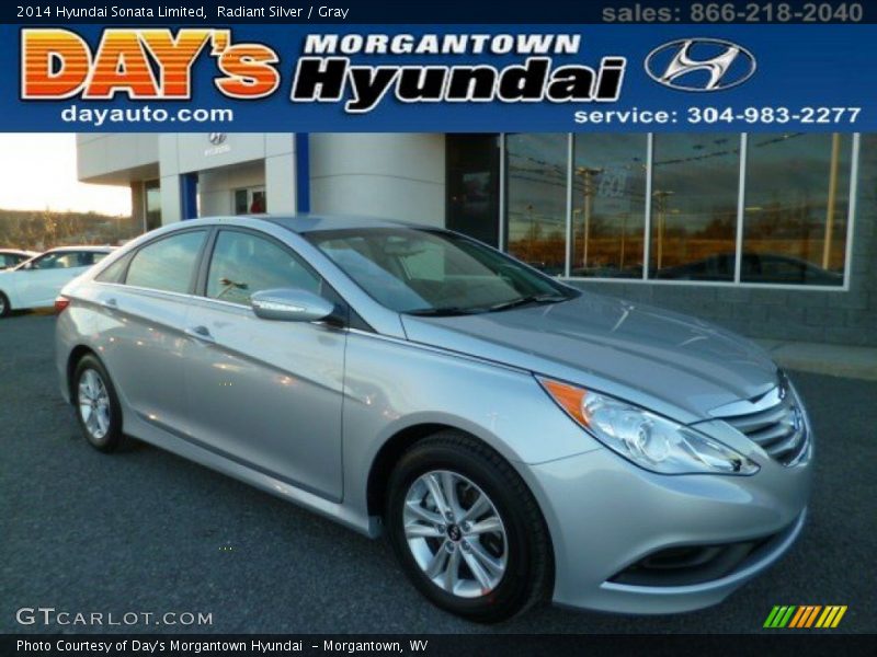 Radiant Silver / Gray 2014 Hyundai Sonata Limited