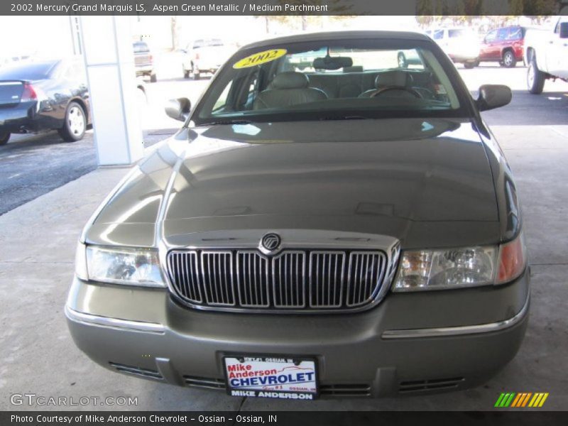 Aspen Green Metallic / Medium Parchment 2002 Mercury Grand Marquis LS