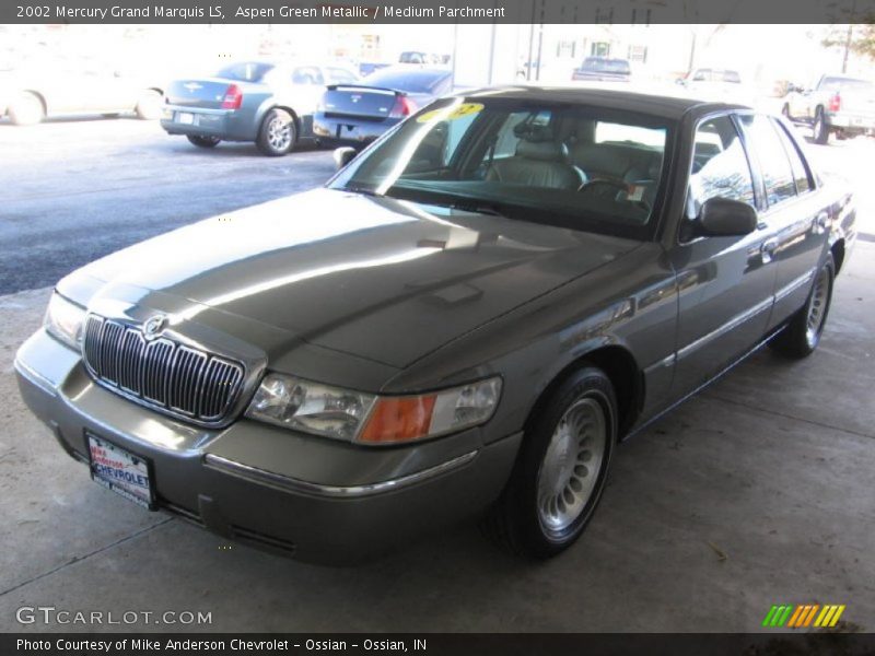Aspen Green Metallic / Medium Parchment 2002 Mercury Grand Marquis LS