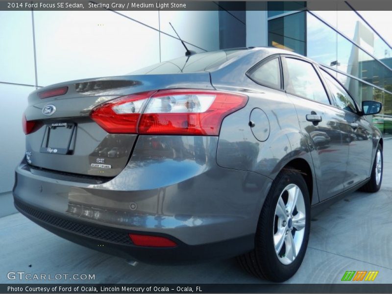Sterling Gray / Medium Light Stone 2014 Ford Focus SE Sedan